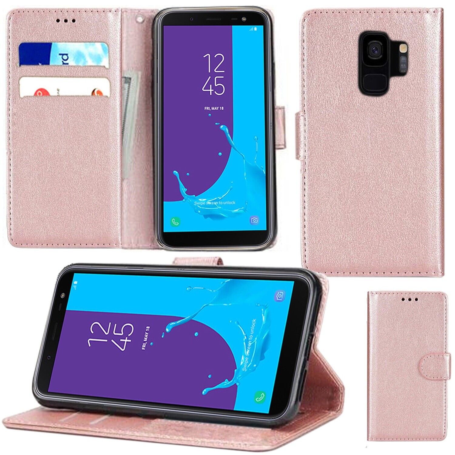 Leather Folio Wallet Case for Samsung Galaxy A8 2018 Leather Folio Wallet Case for Samsung Galaxy A8 2018